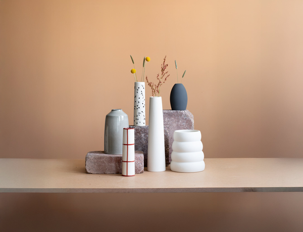Handmade earthenware vases