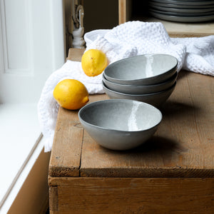Muesli Bowl Gray Stone Train Tableware Pottery Handmade Portugal Zurich