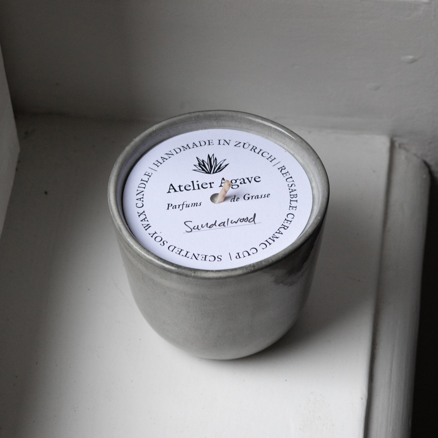 Sandalwood scented candle (in a cappuccino cup)