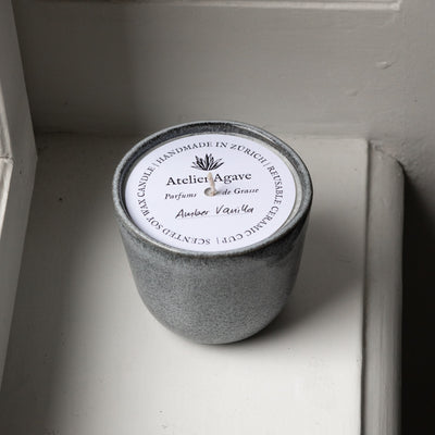 Coconut Bergamot scented candle in a cappuccino cup