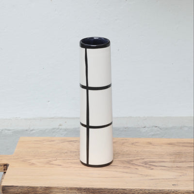 Chimney Small" Vase Striped Black