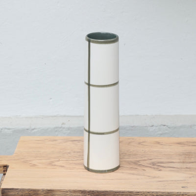 Chimney Small" vase Striped Olive