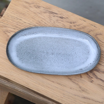 Oval plate 22cm Blue Sand