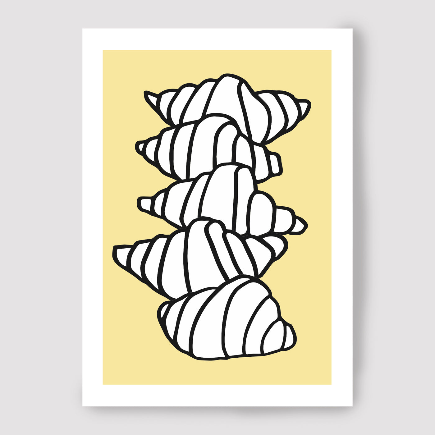 Croissants card yellow