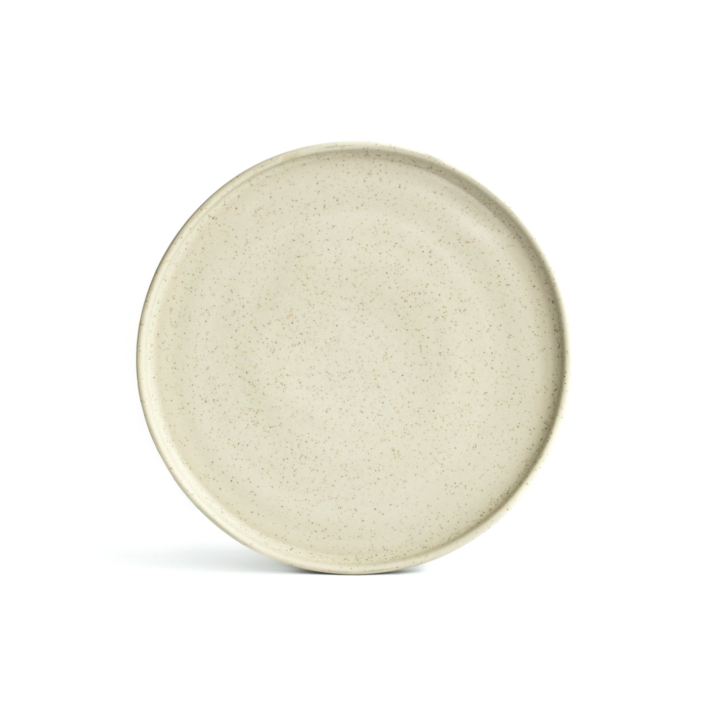 Grosser Teller (gerader Rand) Speckled Beige