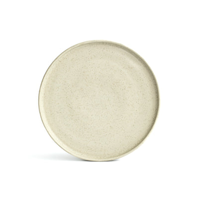 Grosser Teller (gerader Rand) Speckled Beige