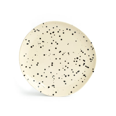 Large organic plate Black Dots