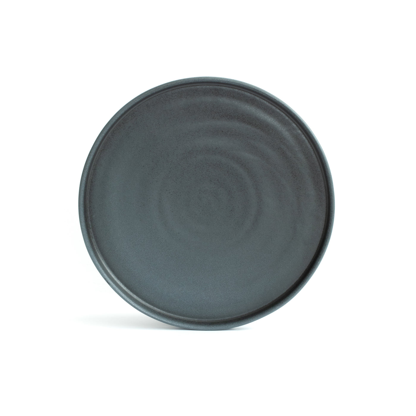 Grosser Teller (gerader Rand) Matte Black