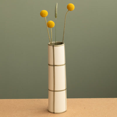 Chimney Small" vase Striped Olive