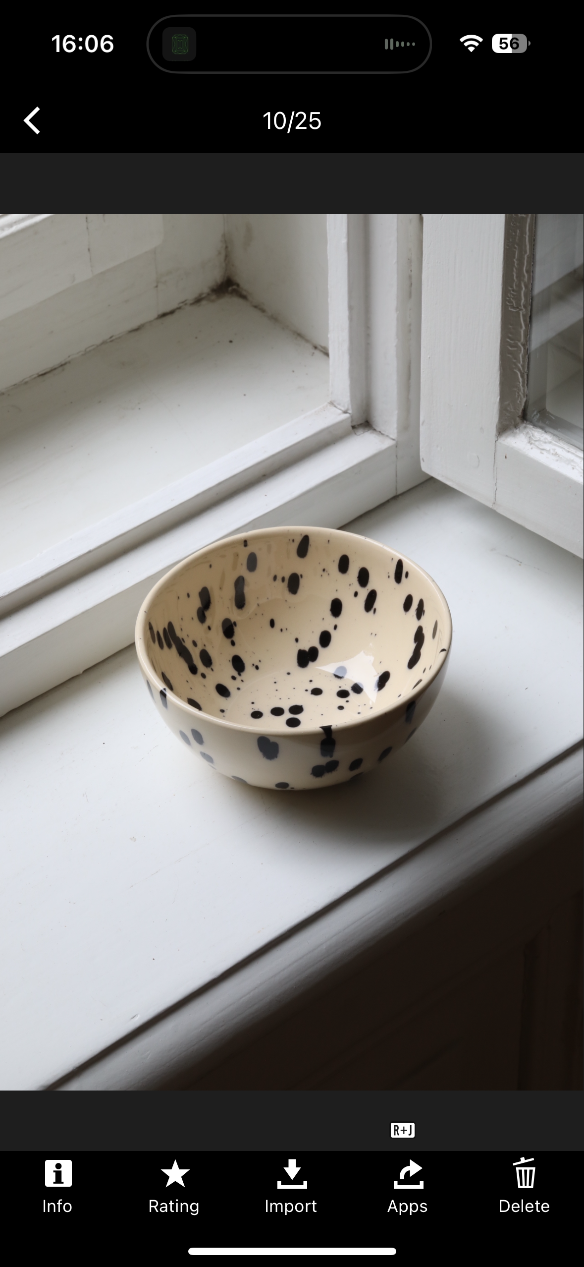 Grosse Snack Bowl Black Dots