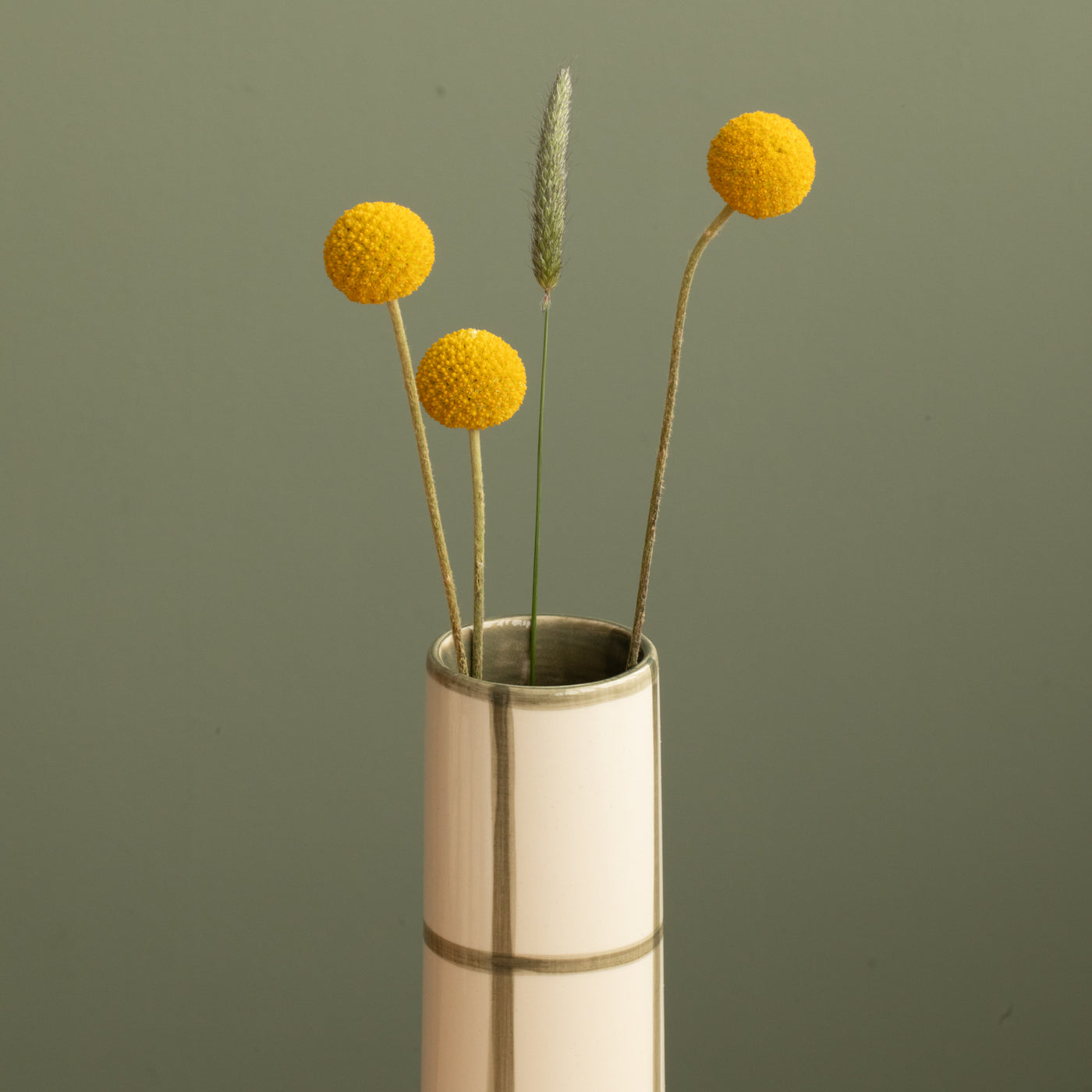 Chimney Small" vase Striped Olive
