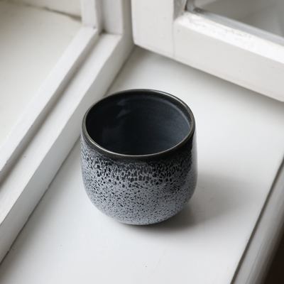 Coffee mug ceramic stoneware tulip-shaped Latte Blue Sand 