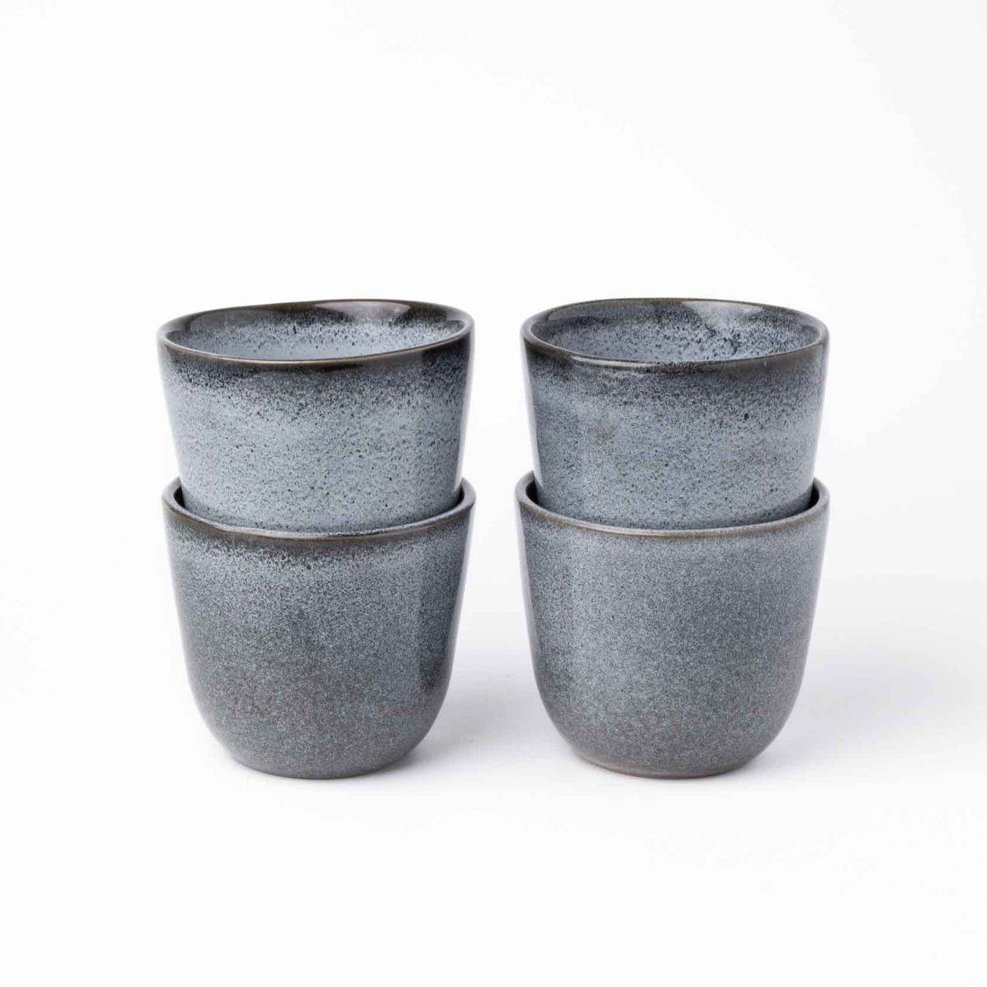 Cappuccino Mug 200 ml Blue Reactive Glaze Handmade Barista Cups
