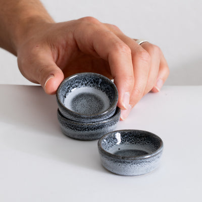 Kleine Mini Bowl Steinzeug für Senf, Feigensenf, Salz oder Ringe