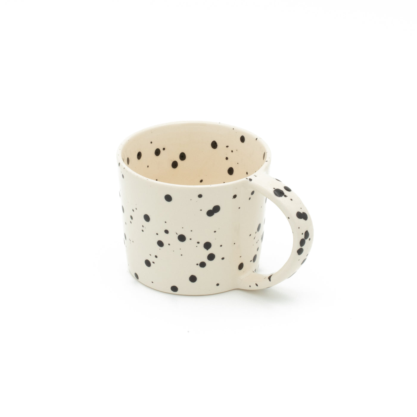Large tea cup Black Dots