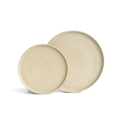 Plate set Speckled Beige 8-piece