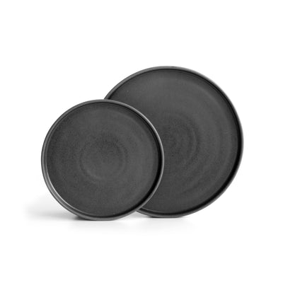 Set d'assiettes Matte Black 8 pièces