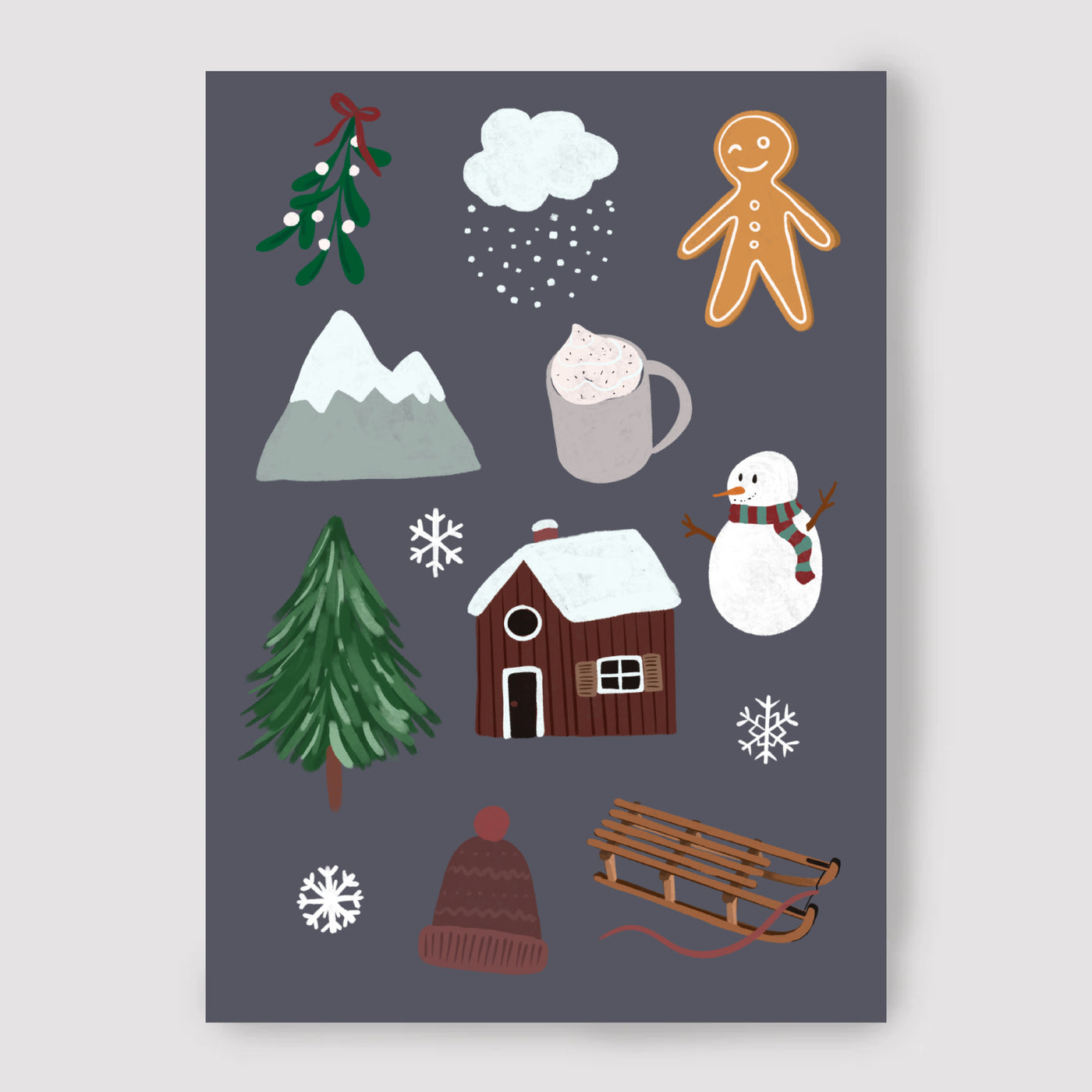 Winterkarte dunkel