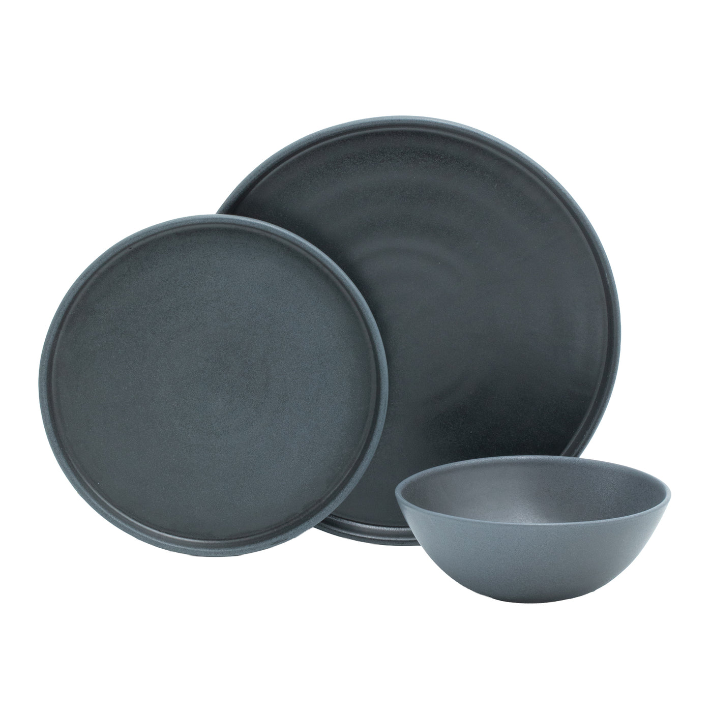 Basic Tableware Set Matte Black 12-piece