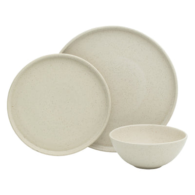 Basic tableware set Speckled Beige 12-piece