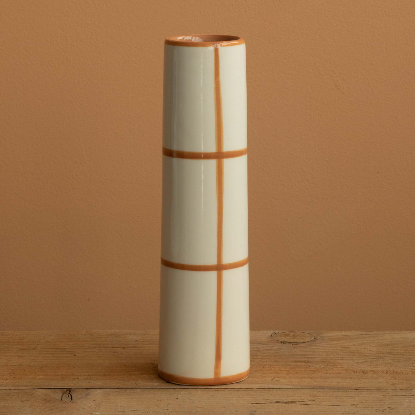 Chimney Small" vase Striped Terra