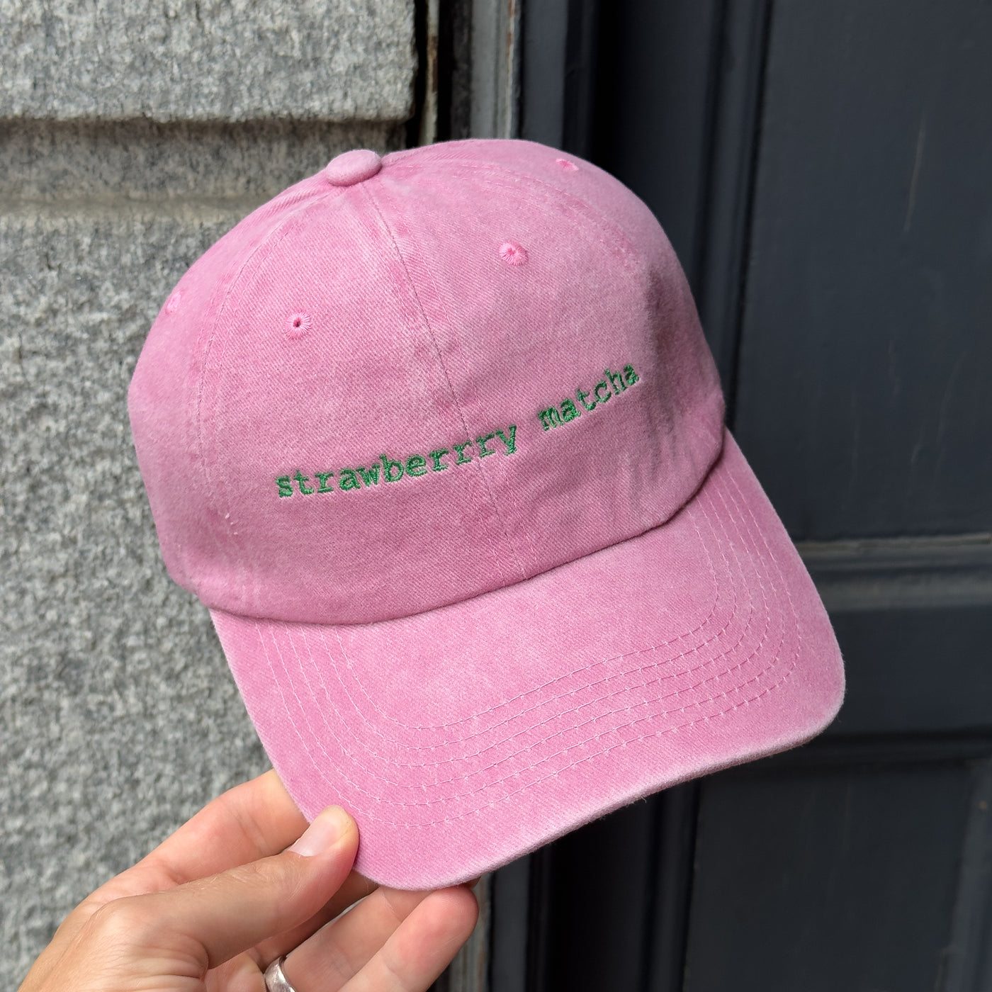 Cap "strawberry matcha"