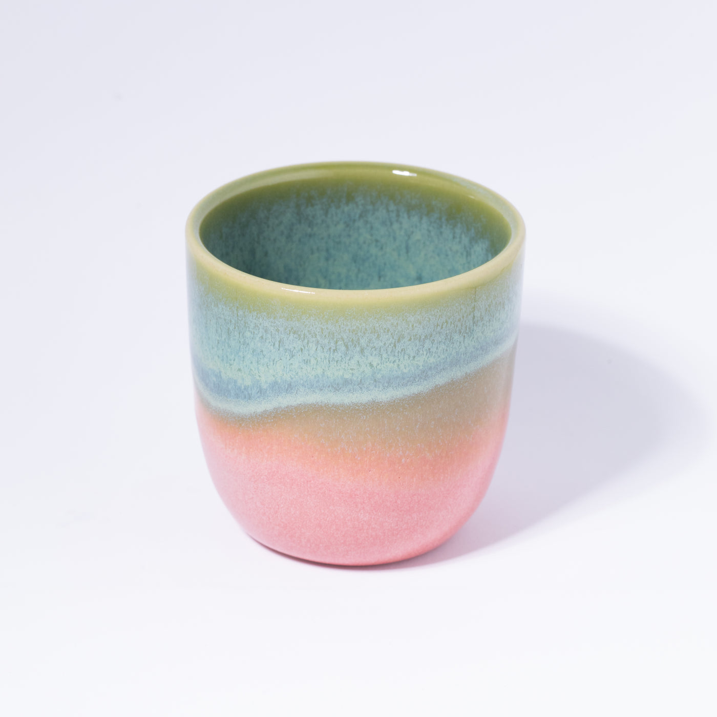 Espresso Becher Grün / Rosa