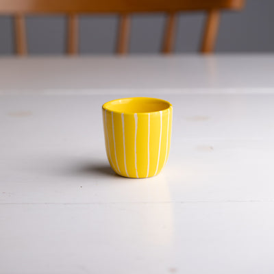 Espresso Becher Striped Yellow