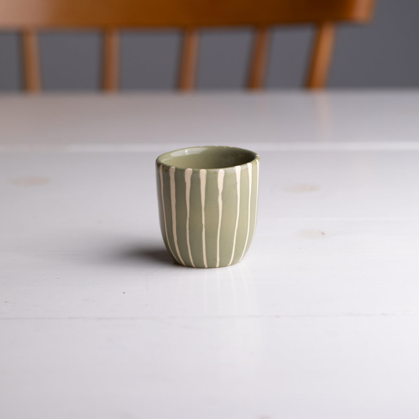Espresso mug Striped Olive