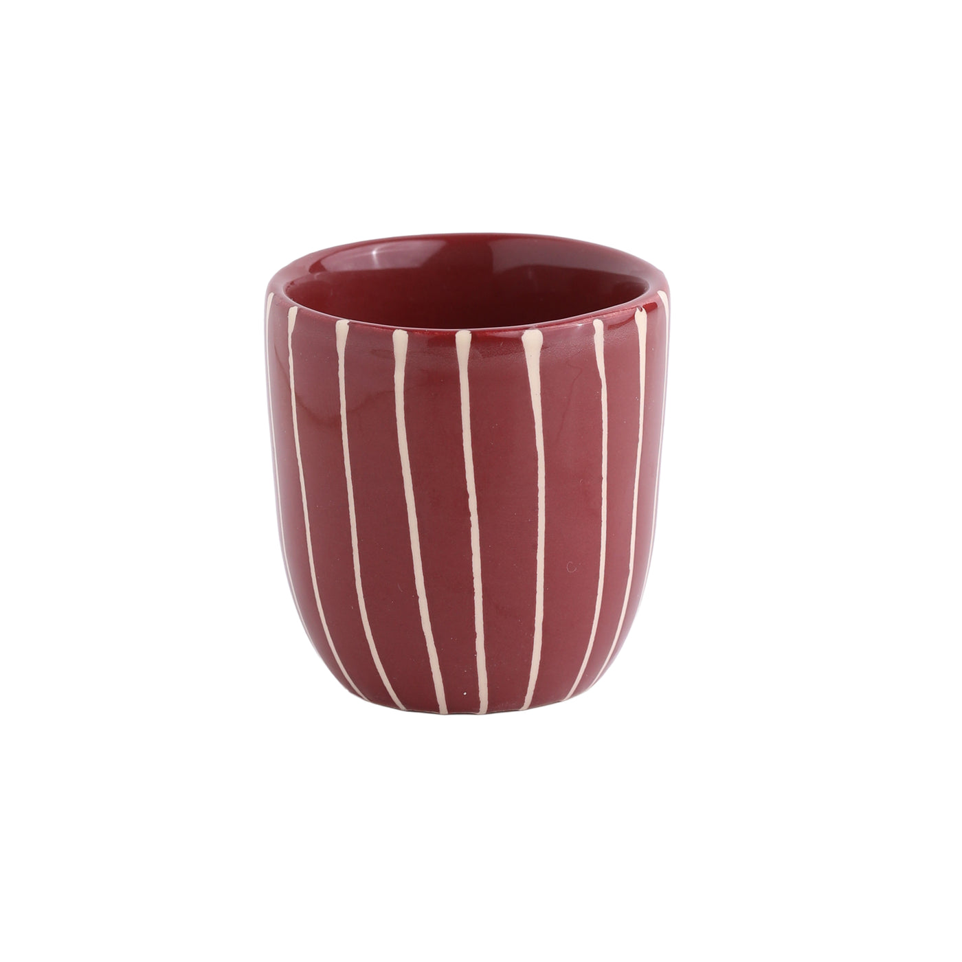 Espresso Becher Striped Dark Cherry