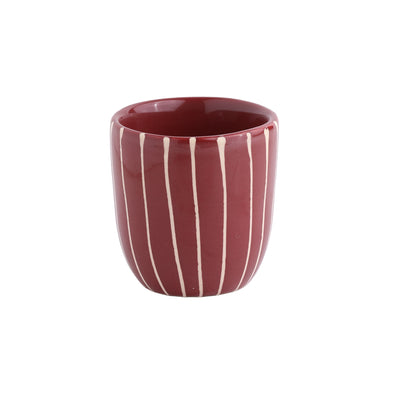 Espresso Becher Striped Dark Cherry