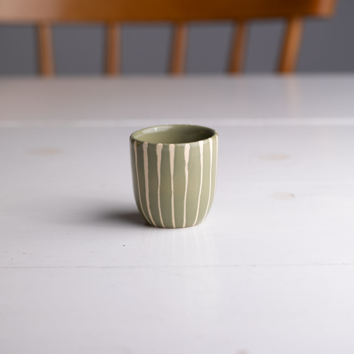 Espresso Becher Striped Olive