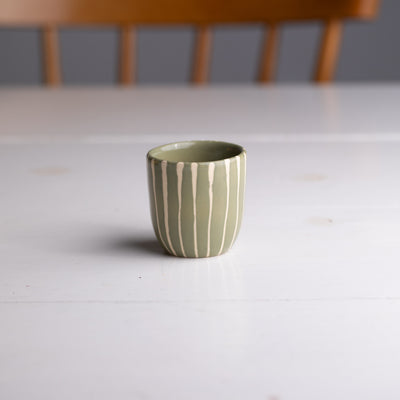 Espresso Becher Striped Olive
