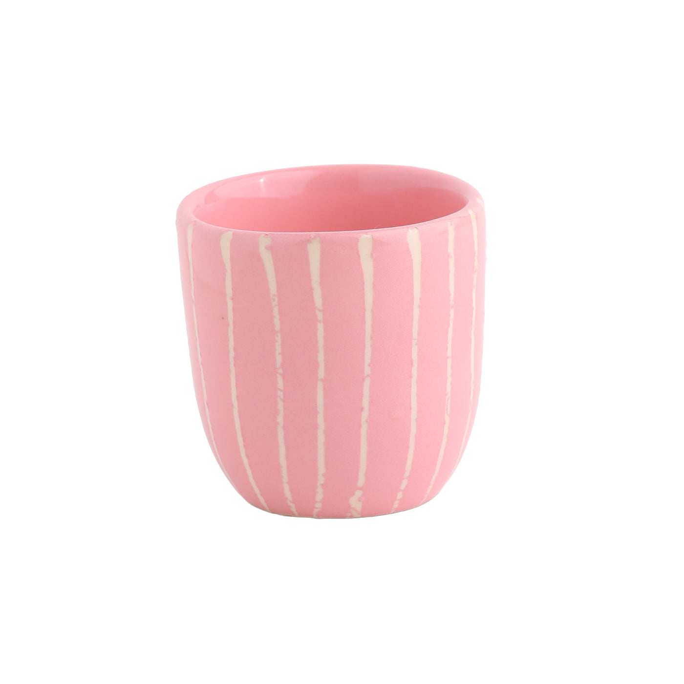 Espresso Becher Striped Rosa