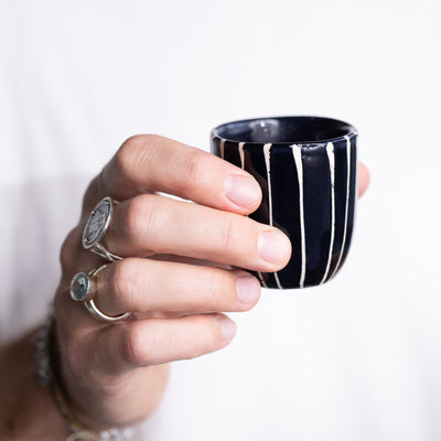 Espresso Becher Striped Black