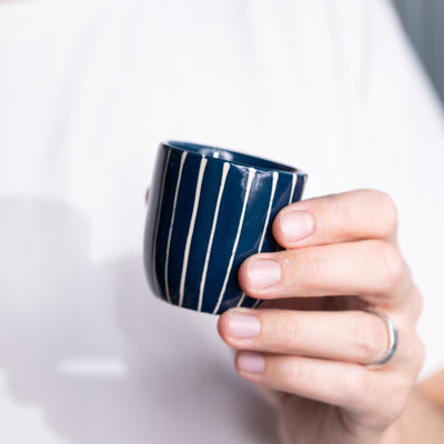 Espresso Becher Striped Navy