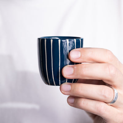 Espresso Becher Striped Navy