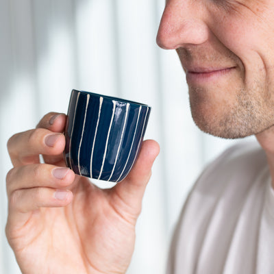 Espresso Becher Striped Navy