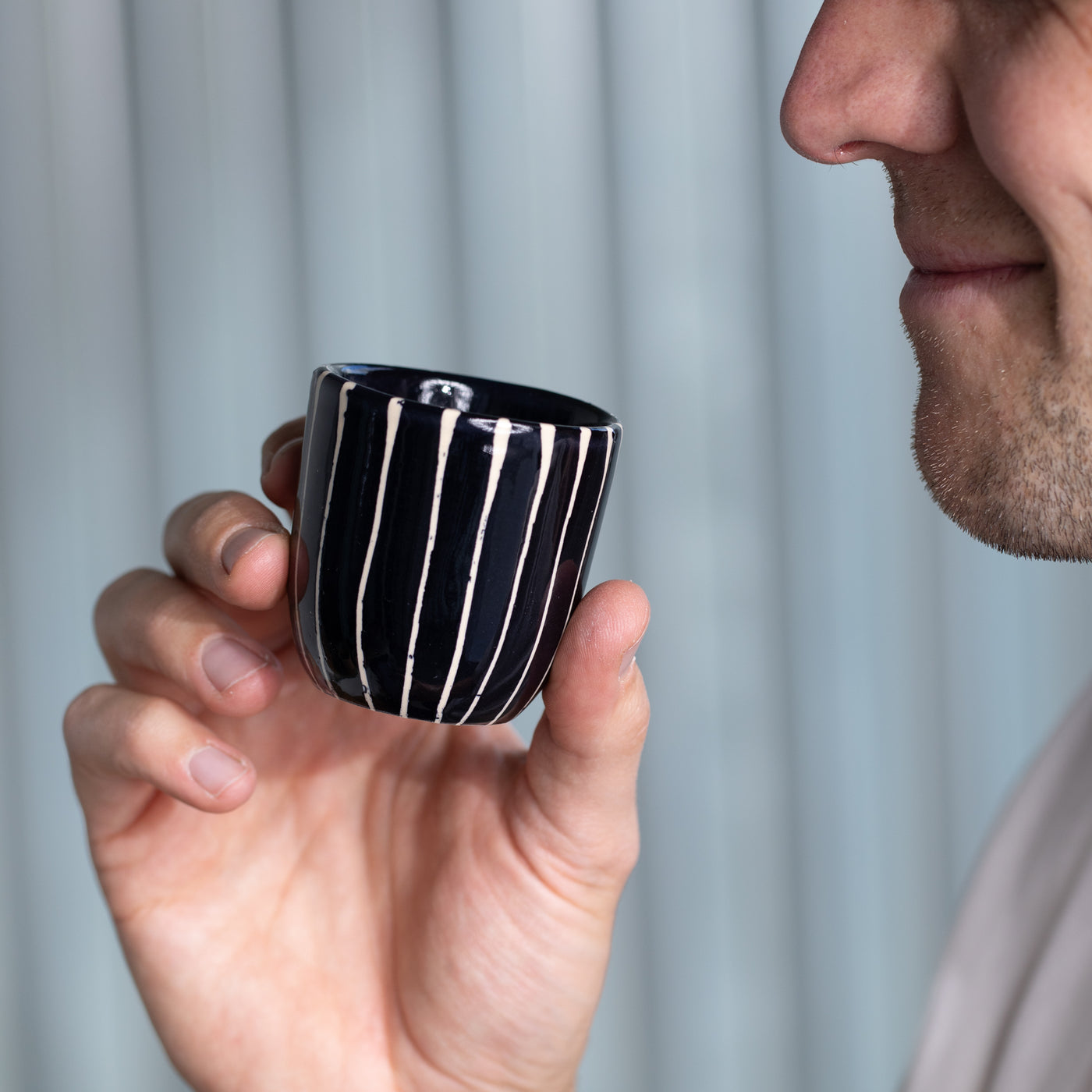 Espresso Becher Striped Black