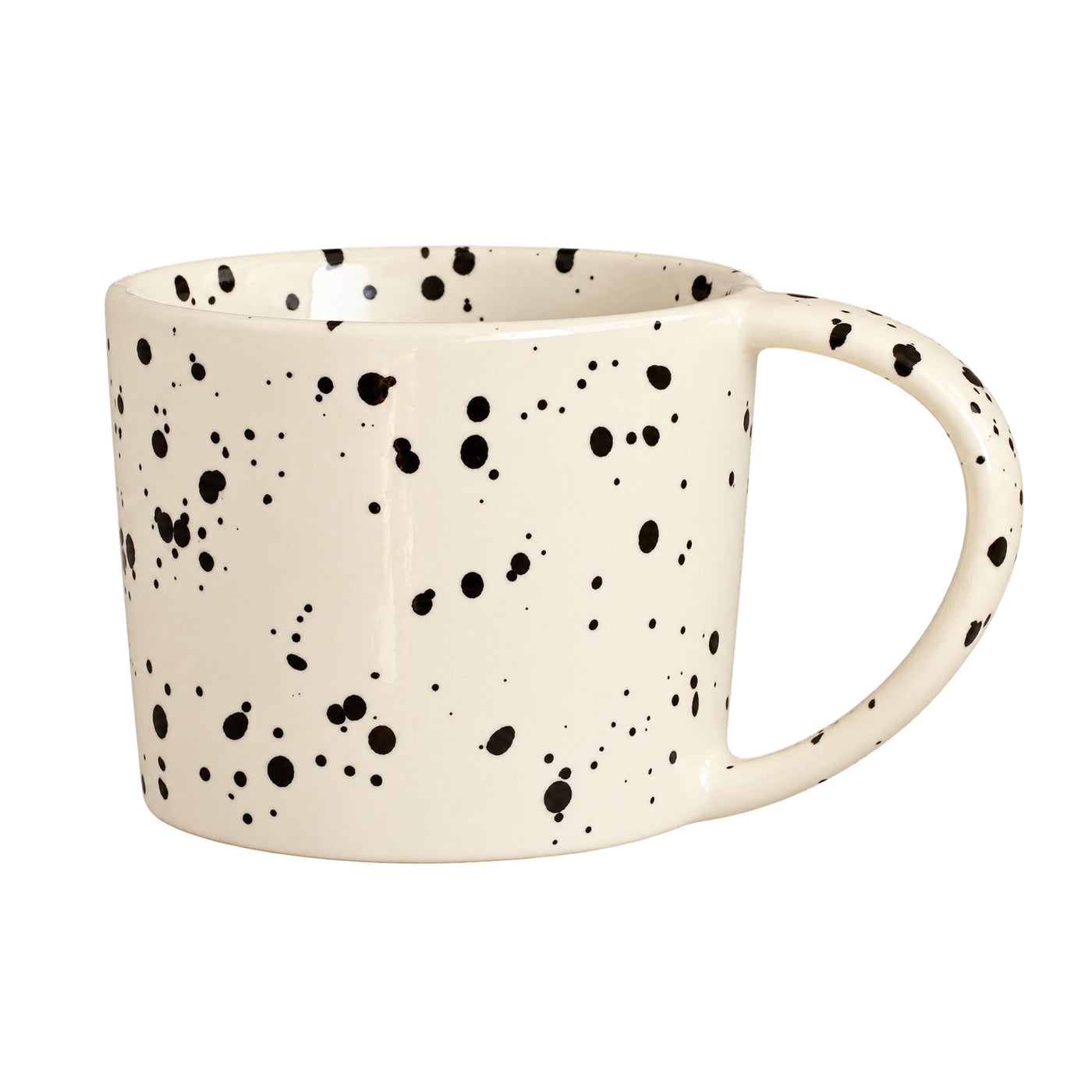 Grosse Tee Tasse Black Dots