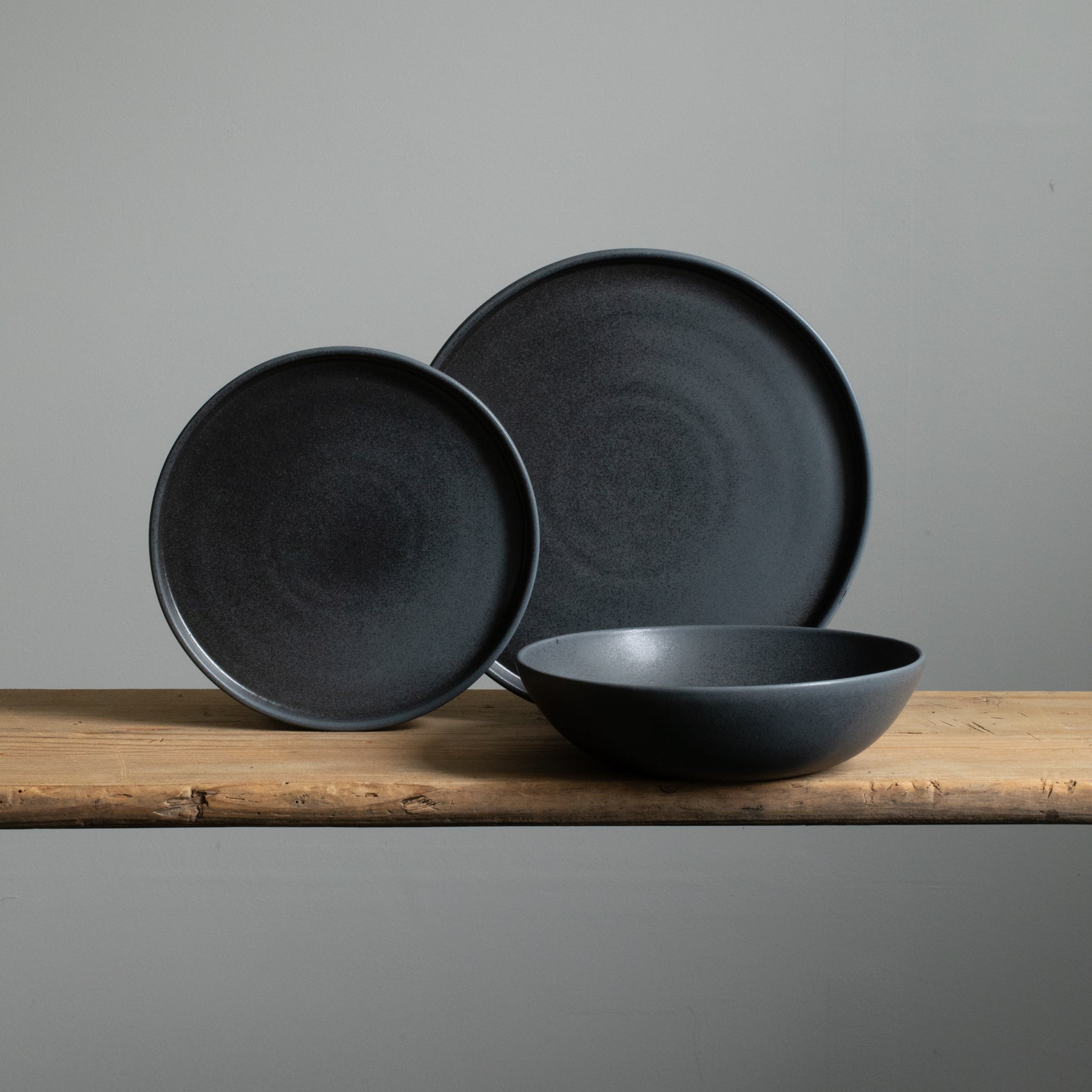 Pasta Geschirr Set Matte Black 12-teilig