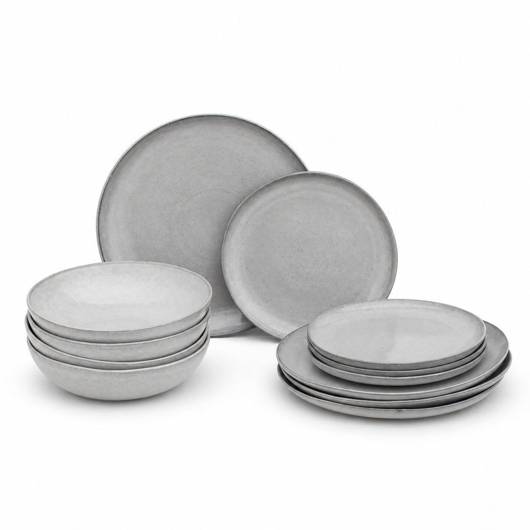 Pasta Geschirr Set Midnight Grey 12-teilig