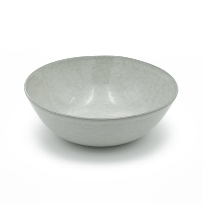 Light gray large salad bowl cut out on a white background can also be used as a pastry bowl