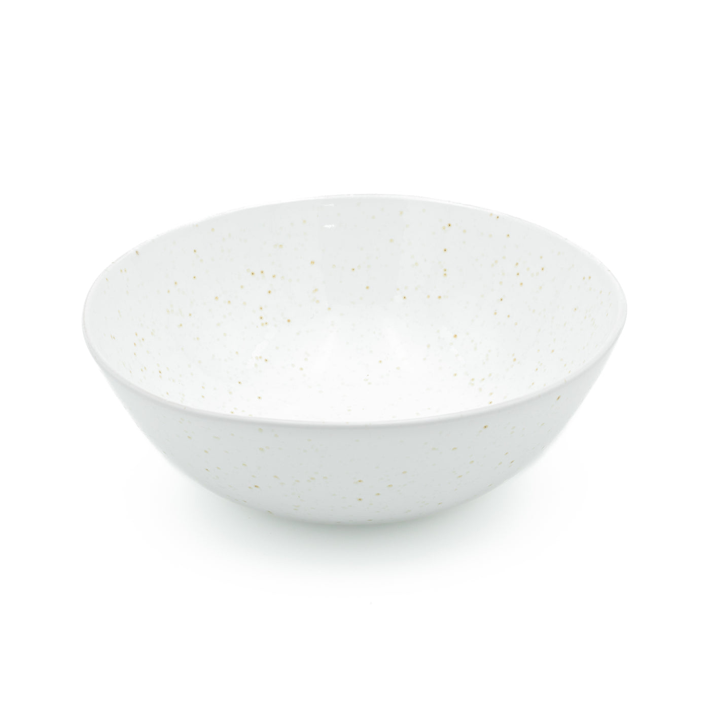 White salad bowl cropped against a white background
