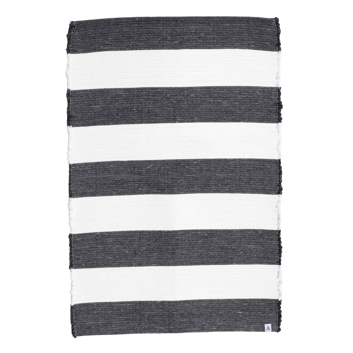 Lotta zweifarbiger Teppich Schwarz/Weiss