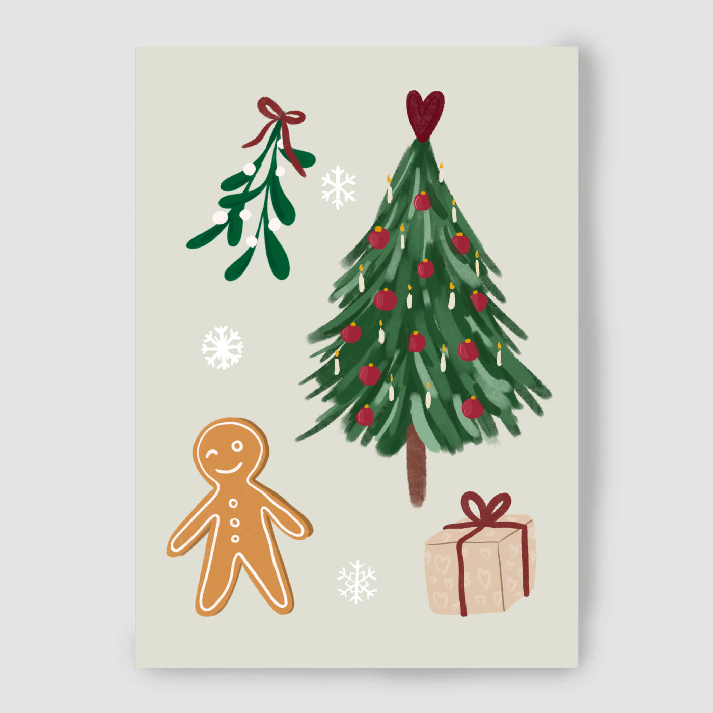 Weihnachtskarte hell